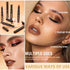 8 Colors Eyeshadow Stick, Matte Professional Long Lasting Smooth Bright-Colored Contouring and Highlight Cream Eyeshadow Stick, Metallic Glitter E...