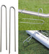 MySit 12 Pack 12 Inch Garden Stakes Heavy Duty 11 Gauge Galvanized Yard Staples U Pegs Fences Drip Irrigation Securing Stakes Loop Stake for Ancho...