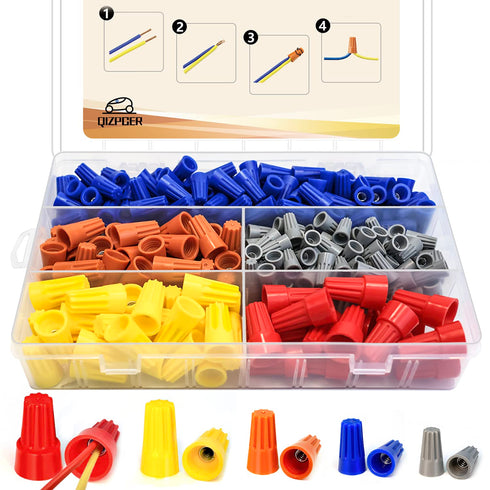 330 Pcs Wire Connectors Nuts Kit - Electrical Twist Wiring Splice Screw Caps Assortment...