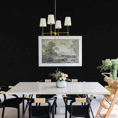 Mecpar Solid Black Wallpaper 15.7" x 118" Black Peel and Stick Wallpaper Matte Textured Black Contact Paper Vinyl Self-Adhesive Removable Thick Wa...