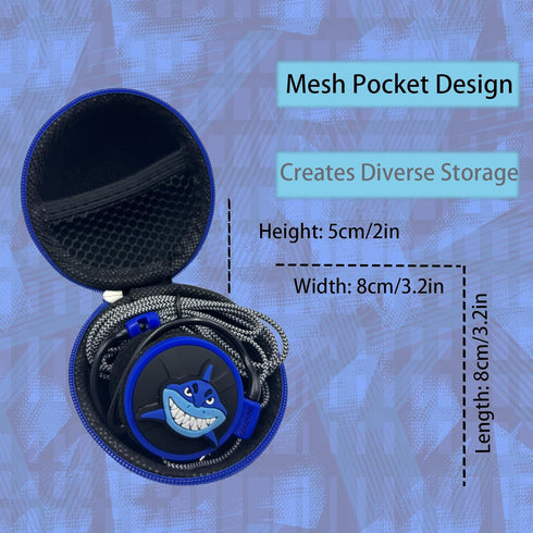 Earbuds Set with Case for Kids for School, Wired Over-Ear 3.5mm Headphones for Phone and PC, Wrap Around Ear Buds with Earhook for Kids 3-8, Comfo...