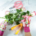 5PCS Rose Thorn Tools Rose Leaf Thorn Strippers with a Rose Pruning Shears and Garden Rose Gloves Pink1...