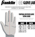 Franklin Sports Supratak Football Receiver Gloves - White/Chrome - Youth Small...