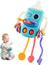 Baby Sensory Montessori Toy for 6-12-18 Months Babies, Food Grade Silicone Pull String Teething Toy for 1 2 3 Year Old, Sensory Activity Toys for ...
