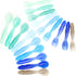 Youngever 18 Pcs Plastic Toddler Utensils, Plastic Kids Forks Kids Spoons, Large Size, Set of 9 in 9 Coastal Colors...