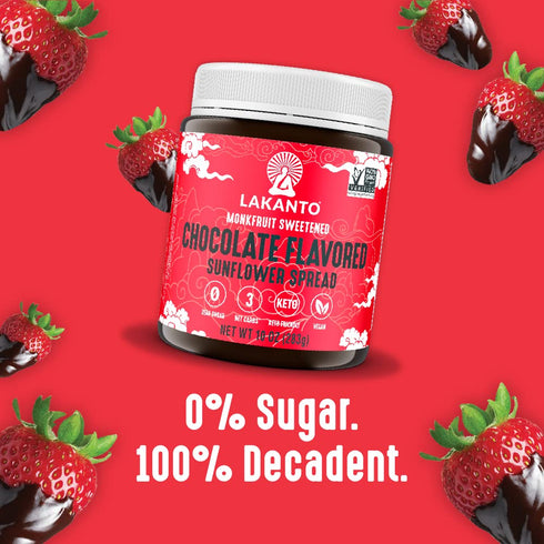 Lakanto Sugar Free Chocolate Sunflower Spread - Monk Fruit Sweetener, Keto Diet Friendly, Vegan, Dutch Cocoa, Chocolate Spread Use for Breakfast, ...