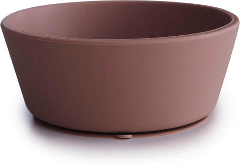 mushie Silicone Suction Bowl | BPA-Free Non-Slip Design (Cloudy Mauve)...
