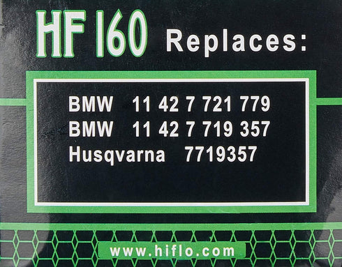 HiFloFiltro HF160 Black Standard Premium Oil Filter, Single...