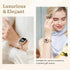 Magnetic Band with Bling Case Women Compatible with Apple Watch 45mm Crown Stainless Steel Strap Dressy Milanese Loop Protective Cover for iWatch ...