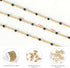 KYUNHOO 16.4 Feet Gold Plated Chain for Jewelry Making Solid Stainless Steel Cable Chain Black Beaded Jewelry Chain Roll with Lobster Clasps Jump ...