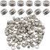 1 Box 100Pcs 8mm Alloy Spacer Beads Silver Large Hole Loose Bead Bulk Tibetan Style Antique Metal Round Column European Rondelle Beads for Jewelry...