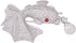 OBONNIE Women Cubic Zirconia Crystal 3D Goldfish Whale Pearl Brooch Pin Corsage Pendant Silver Tone...