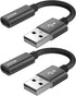 USB C Female to USB Male Adapter (2-Pack),Type C to USB A Charger Cable Adapter, Compatible with iPhone 14 13 12 11 Pro Max,iPad 2018,Samsung Gala...