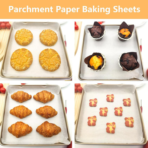 50Pcs 8x8 In Parchment Paper Sheets, White Parchment Paper for Baking, Square Baking Paper Sheets, Precut Parchment Sheets for Cookies, Cooking, F...