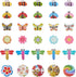 300Pcs Painted Wooden Buttons Insect Theme Poplar Wood Buttons Flower Dragon Fly Butterfly Bee Ladybugs Round Sewing Buttons with Floral Patterns ...