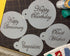 Designer Stencils Script Celebration Cake Stencils Set, Beige/Semi-Transparent...