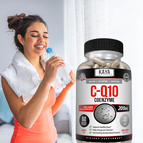 Kaya Naturals - CoQ10 Power Antioxidant Supplement for Vascular, Heart Health, Healthy Blood Pressure Levels, and Immune Function - Restores Daily...