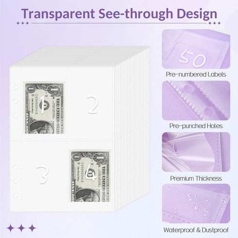 Sooez 100 Envelopes Money Saving Challenge, Savings Challenges Book with Envelopes, Flexible Saving $5050, 2600, 300, Savings Binder with 100 Pock...