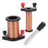Electromagnetic Induction Coil, Induction Coil Electromagnet Kit, Demonstration Teaching with Primary Secondary Cylindrical Iron Core Physics Tran...