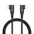 Right Angle USB C to USB C Cable 1M/3FT, 90 Degree 60W PD Type C Fast Charging & Data Transmission Nylon Braided Cable, for Type C Devices Laptop/...