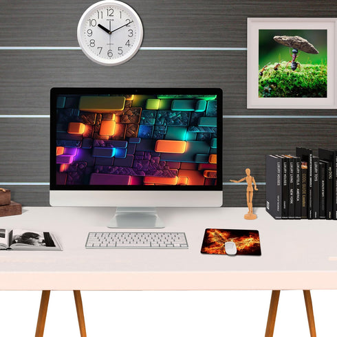 Large Mouse Pad, Cool Fire Phoenix MousePad Office Computer Laptop Mouse Pad with Stitched Edges, Non-Slip, Washable Personalized Design Art Mouse...