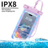 2 Pack Iridescence Universal Waterproof Phone Pouch, Large Phone Waterproof Case Dry Bag (Protection Level: IP68) Outdoor Sports for Apple iPhone,...