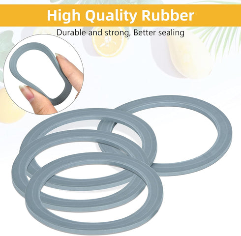 4 Pack Blender Gasket Seals Blender Gasket Replacement Part for Oster and Osterizer Blender Models, O-Ring Gasket Seal...