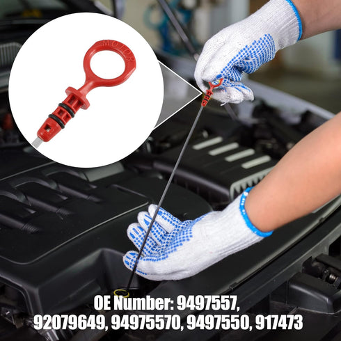 X AUTOHAUX Car Engine Oil Dipstick for Volvo XC90 2.5L L5 2003-2006 Oil Level Dipstick Oil Trans Level Dip 9497557 Plastic Stainless Steel Silver ...