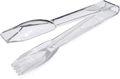 New Star Foodservice 35582 High Heat Plastic, Straight Edge Utility Tong, 6", Clear, Set of 12...