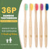 Navona 36 PCS Biodegradable Bamboo Toothbrushes, Individually Wrapped Bulk Toothbrushes, BPA Free Medium Soft Bristles Eco-Friendly, Natural Wood ...