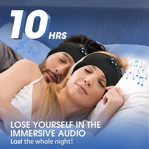 Wireless Headphones Headband for Sleeping, Bluetooth Sleep Headphones for Side Sleepers, Soft and Lightweight Eye Mask for Sleep, Ideal for Housew...