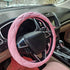 Soft Microfiber Leather Steering Wheel Cover, Universal 15 Inch for Women Girls, Fit Vehicles, Sedans, SUVs, Vans, Trucks - Light Pink...