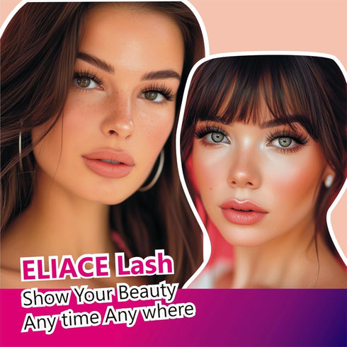 Eliace Eyelashes, 50 Pairs 5 Styles lux Faux Mink Lashes Natural Look Wispy Fluffy Handmade Cat Eye lashes Pack False Eyelashes Set, Comfortable &...