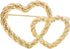 Gyn&Joy Gold Tone Fashion Double Heart Scarf Brooch Pin for Women...