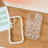 NITITOP Compatible for iPhone 11 Case Cute Clear Wavy Frame for Women Girl Love Heart Pattern Curly Shape Shockproof Soft TPU 2 in 1 Phone Cover -...