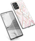 kwmobile Case Compatible with Samsung Galaxy A52 / A52 5G / A52s 5G - Case Clear TPU Cover with Design - Glory Mix 2 Rose Gold/White/Dusty Pink...
