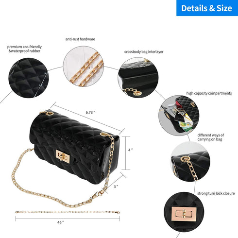 Summer Jelly Crossbody Bag Purse?Fashion Ladies Shoulder Bag, Candy Color Jelly Handbags for Women Girls...