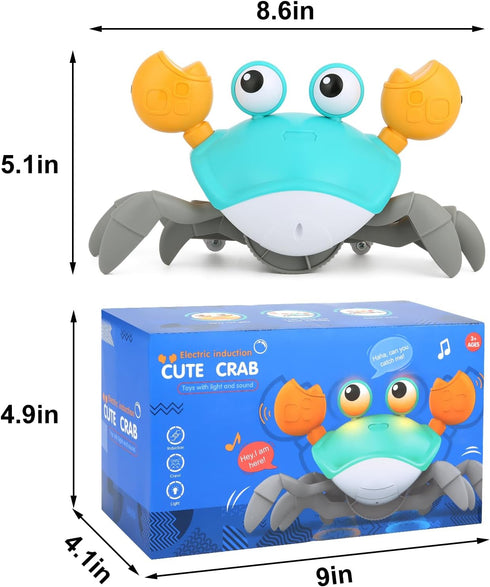 Baby Toys Infant Crawling Crab: Tummy Time Toy Gifts 3-12 Babies Boy Girl 6-12 Months Learning Crawl12-18Months Walking Toddler 36 Months Old Musi...