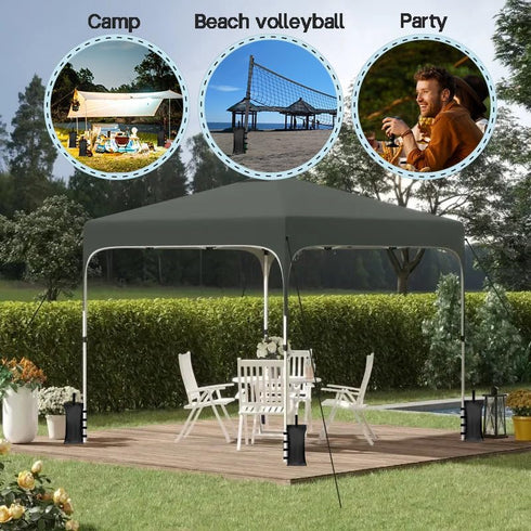 Tent Weights Set of 4 Sand Bags for Canopy Legs Outdoor Instant Sun Shelter Patio 112LBS Large Heavy Duty (Black)...