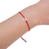 Red Womens Friendship Bracelet, Small Handmade Sterling Silver 925 Open Heart Shaped Charm, Pull Adjustable Kindred Cord Thread. Handmade Heart Gi...