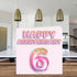 Pretty Iron Anniversary Card for Wife Girlfriend Husband Boyfriend - Pink Purple Glitter Balloons - Happy 6th Anniversary Cards from Family, 5.7 x...