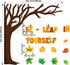 90 Pcs Growth Mindset Bulletin Board Decorations Classroom Tree Bulletin Board Sets Positive Sayings Be Leaf in Yourself Paper Cut Outs Inspiratio...