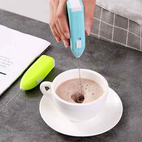 Milk Frother, Coffee Frother, Electric Whisk, Electric Mini Kitchen Stirrer Milk Frother Handheld Coffee Egg Milk Shake Mixer Stainless Steel Batt...