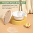 Childlike Behavior 3-in-1 Food Snack Bowl - Baby Suction Plate Set - Self-Feeding Starter Kit Milk with Cereals for Babies with Lid, Training Spoo...