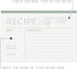 48 Water Resistant Recipe Cards, Simple & Modern, Double-Sided, Multi-Colors (Sage Green)...