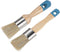 2 Pack Chalk Paint Brush, Chalk and Wax Paint Brush Chalk Paint Tool for Furniture Reusable Flat and Round Chalked Paint Brush for Folk Art Home D...