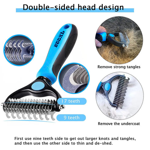 Dog Brush for Shedding,Deshedding Dog Brush of Double Sided,Dog Brushes for Grooming,Dog Shedding Brush for German Shepherd,Dog Comb,Equigroomer f...