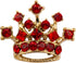 Knighthood Golden Crown with Red Stone Detailing Lapel Pin Brooch Shirt Stud for Men Crystal Brooch Suit Stud Lapel Pin Vintage Rhinestone Wedding...