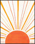 Posterizer 1 pcs-Boho Minimalist Abstract Sunshine-Abstract & Modern Art-Gift for Nature, Surfers and Beach Lovers - Chic Home and Kitchen Decor -...