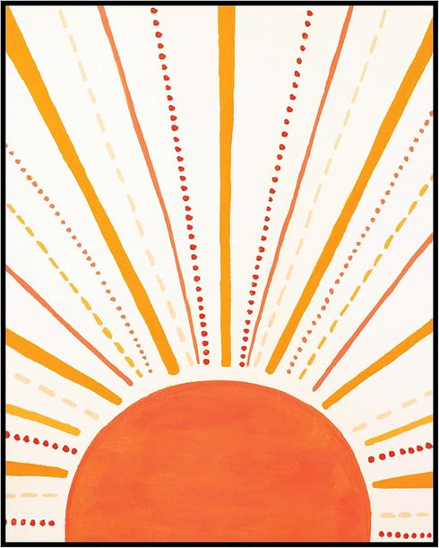 Posterizer 1 pcs-Boho Minimalist Abstract Sunshine-Abstract & Modern Art-Gift for Nature, Surfers and Beach Lovers - Chic Home and Kitchen Decor -...
